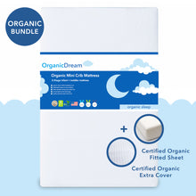 Load image into Gallery viewer, Organic Cotton Mini 2-Stage Mattress 3-Piece Set