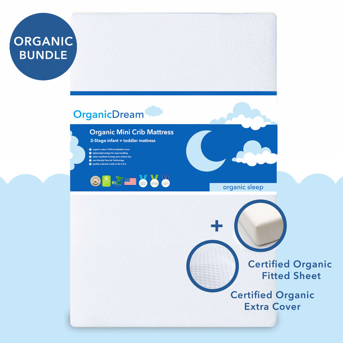 Organic Cotton Mini 2-Stage Mattress 3-Piece Set